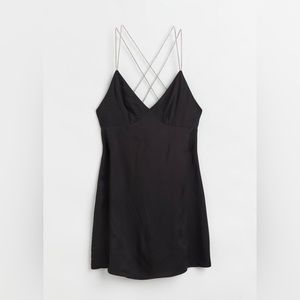 💎 H&M Rhinestone Strap Satin Dress NWT